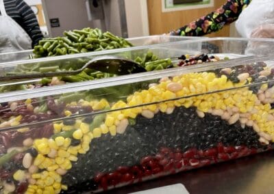 Colorful corn and bean salad.