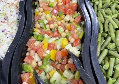 Colorful garbanzo bean salad